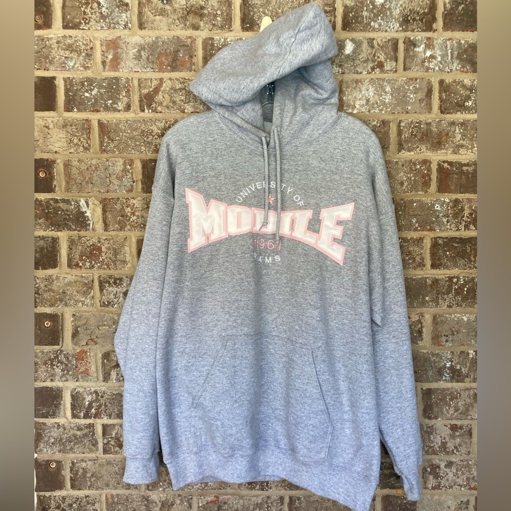 University of Mobile Alabama hooded sweatshirt size large Vintage Rams Oarsman